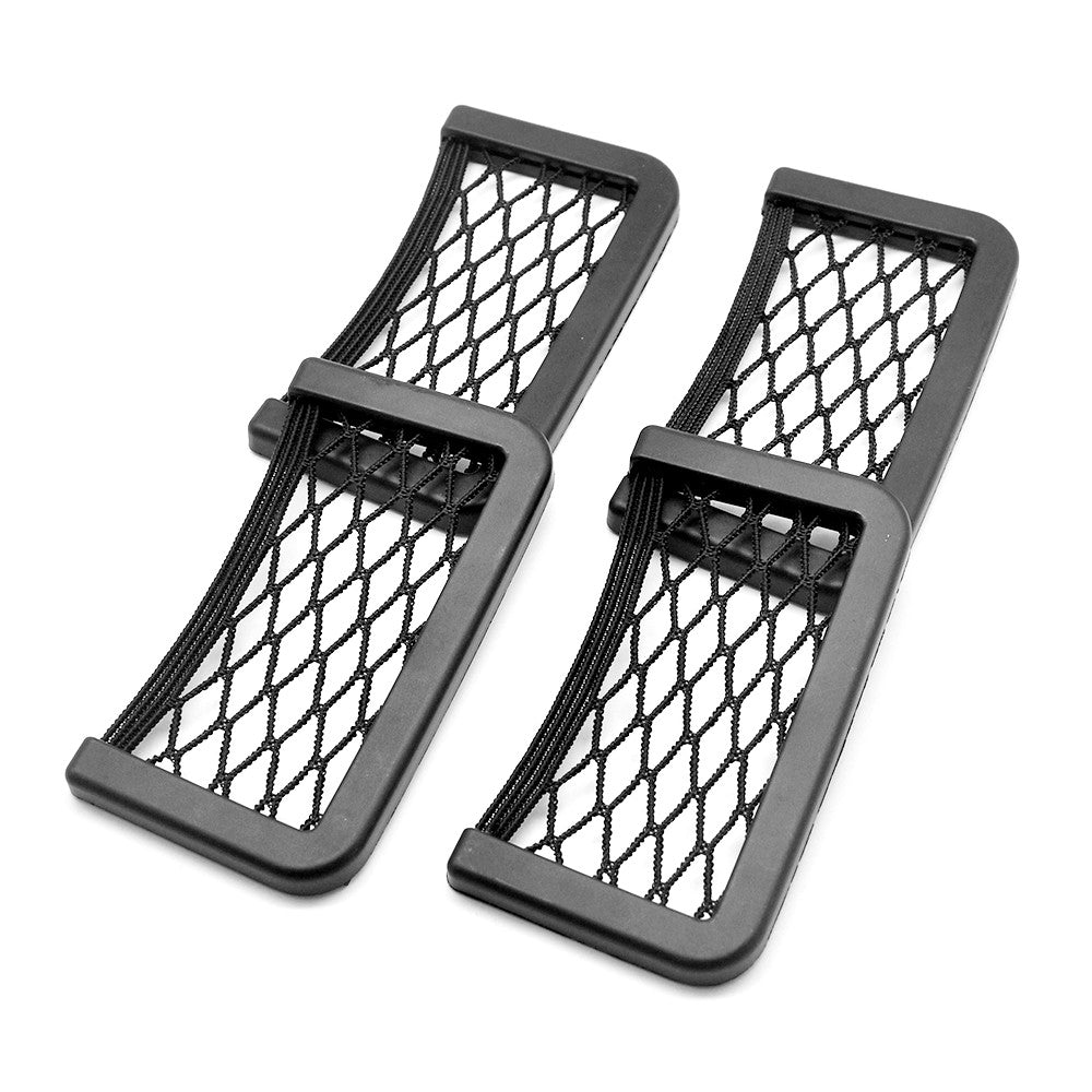 4Pcs Car Interior Body Edge Elastic Net Bag Phone Holder Storage Mesh Accessory