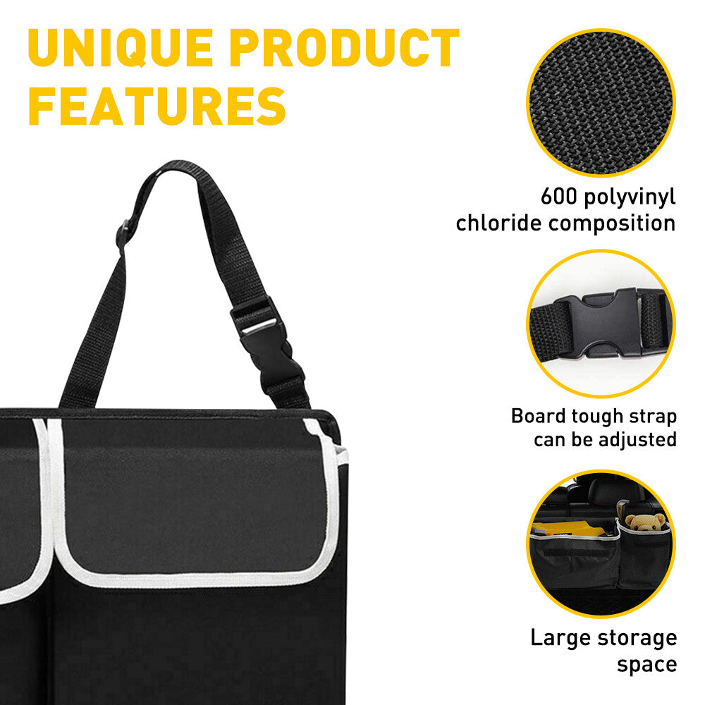 Car Trunk Organizer Oxford Interior Accessories Back Seat Storage Bag 4 Pocket