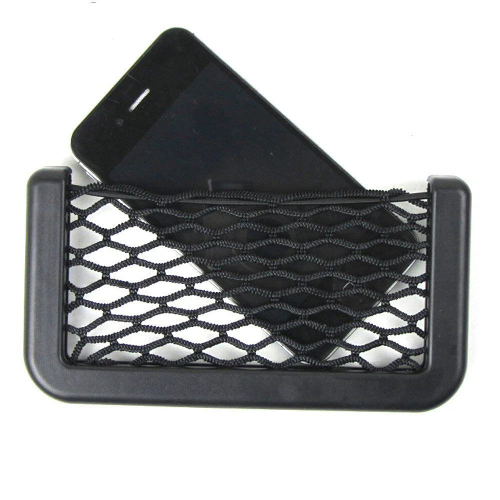 4Pcs Car Interior Body Edge Elastic Net Bag Phone Holder Storage Mesh Accessory