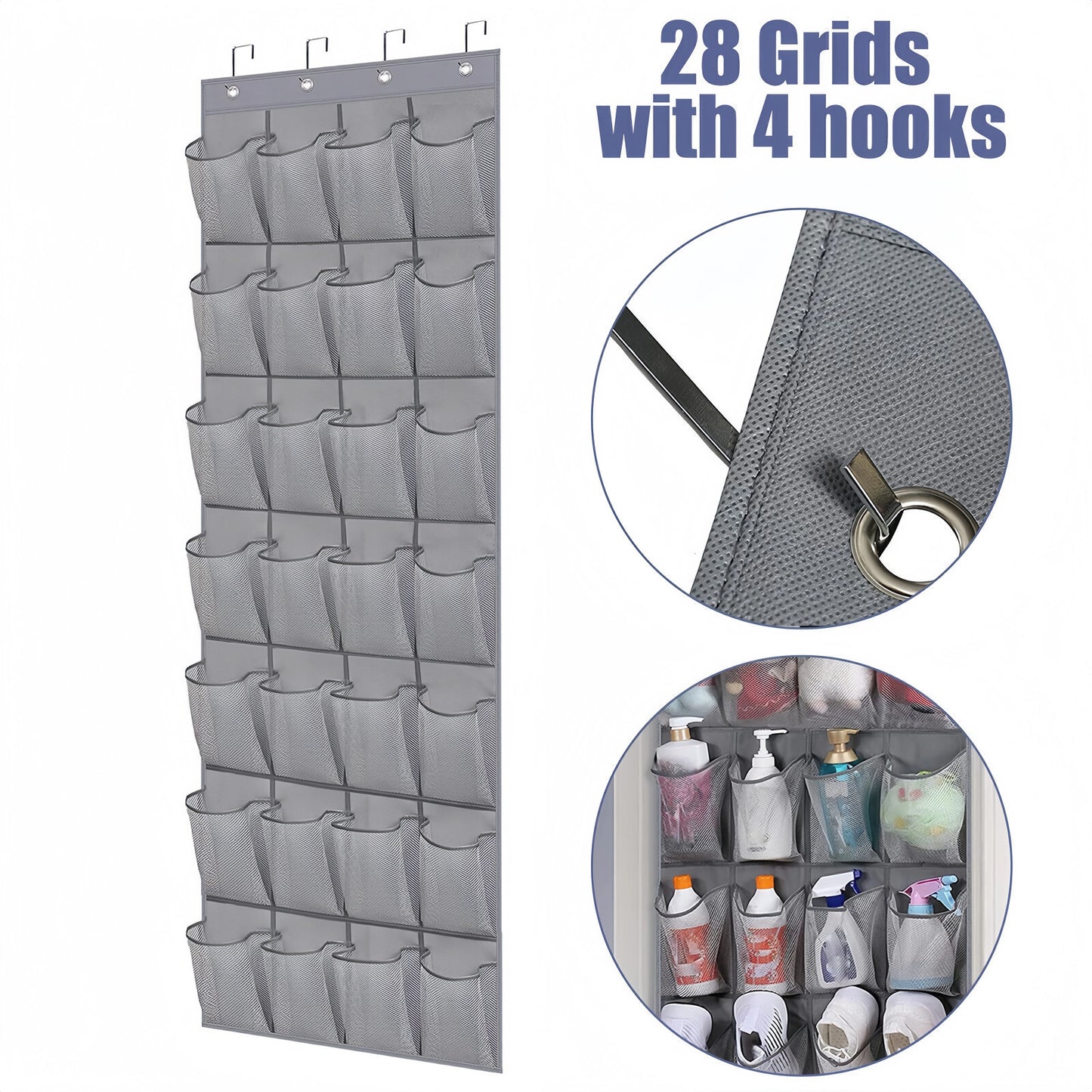Over Door Shoe Organizer Rack Hanging Storage Holder Hanger Bag Closet 28 Pocket